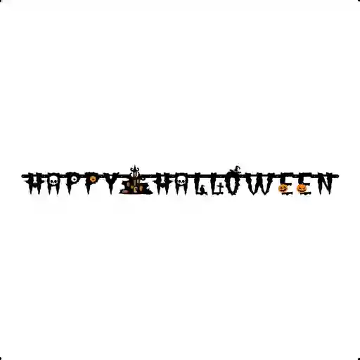 Cartel Letras Halloween Castillo 1.9 M X 1 Unidad Sempertex