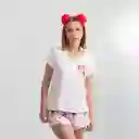 Pijama Tres Pieza De Oso Moños, Talla S