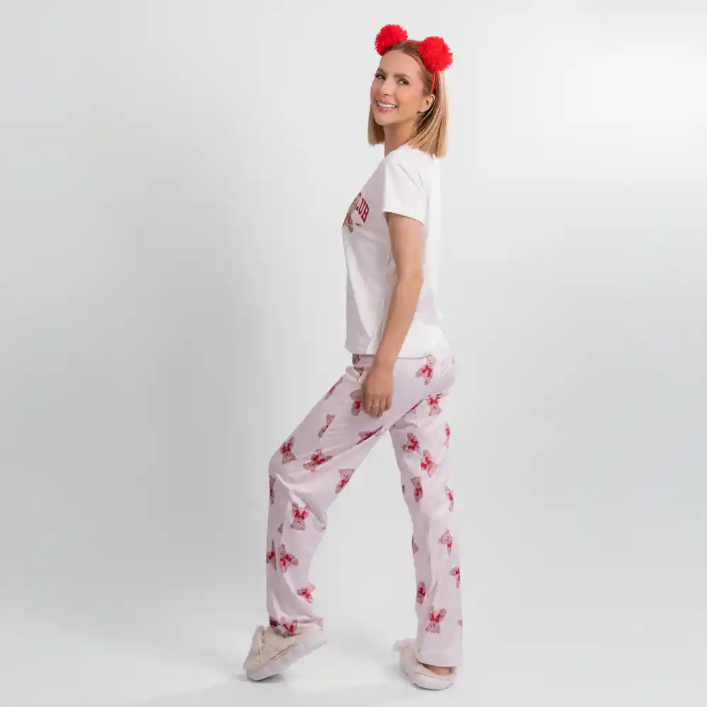 Pijama Tres Pieza De Oso Moños, Talla S