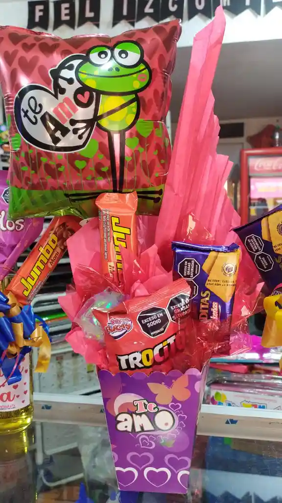 Arreglo Amor Y Amistad Con Globo Metalizado