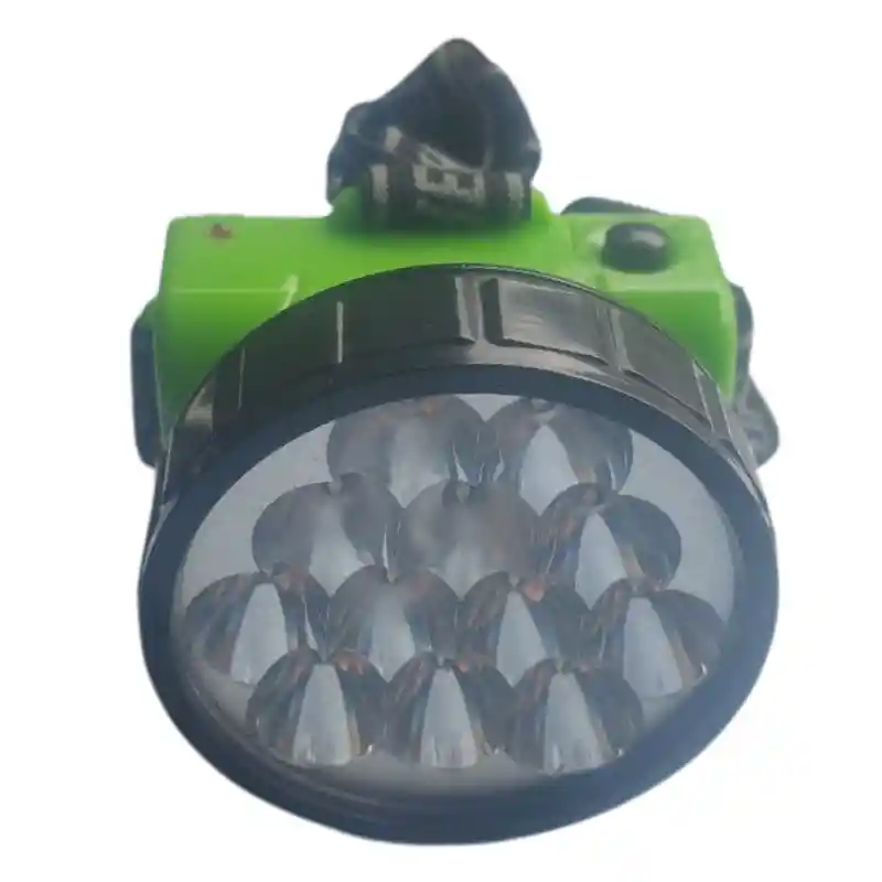 Linterna Recargable De Cabeza 12 Led – Enchufe Retráctil Y Cabezal Basculante