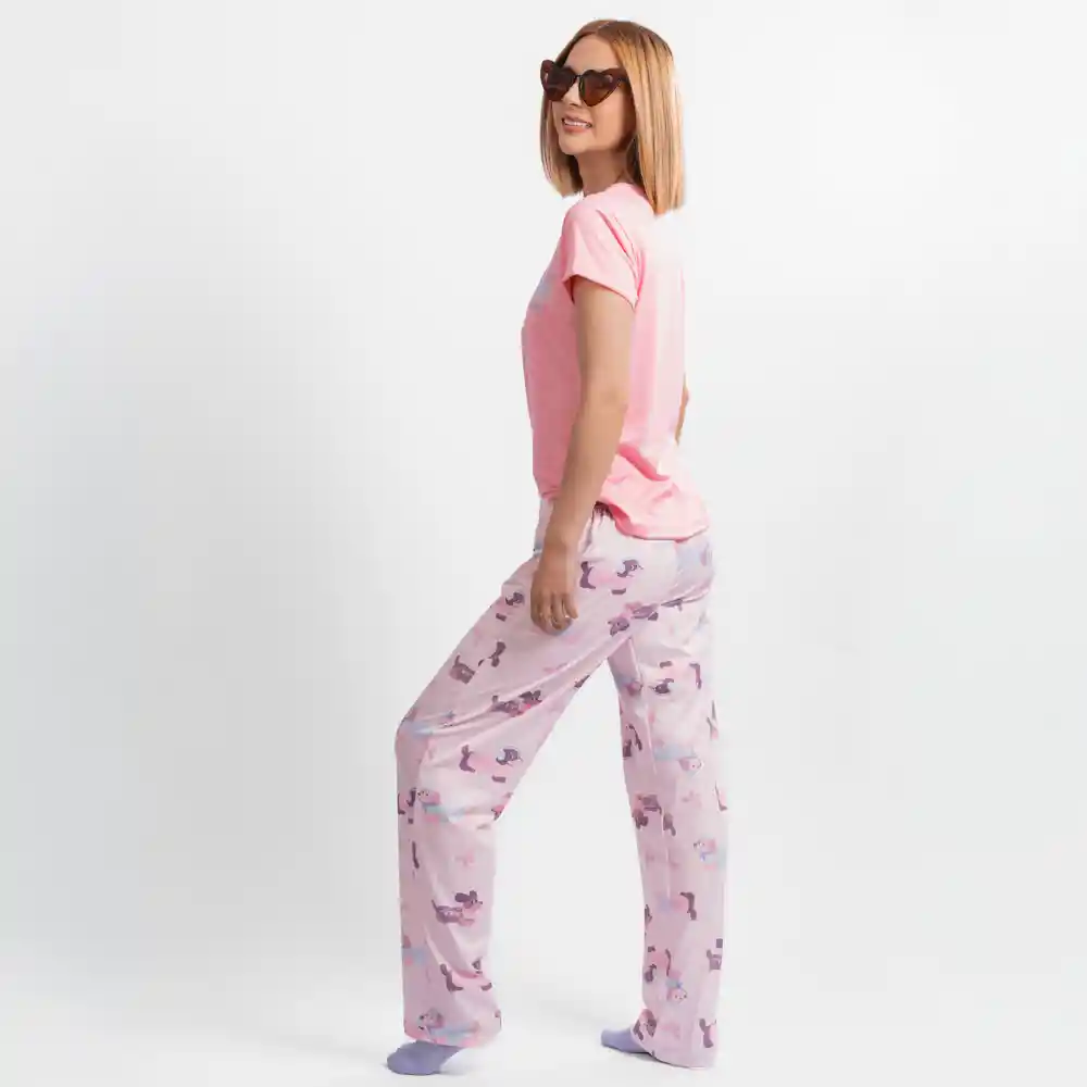 Pijama Tres Pieza De Perro Salchicha, Talla M