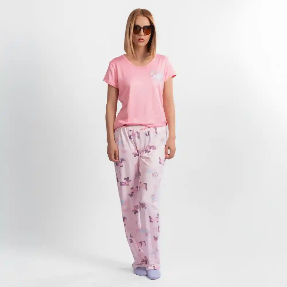Pijama Tres Pieza De Perro Salchicha, Talla M