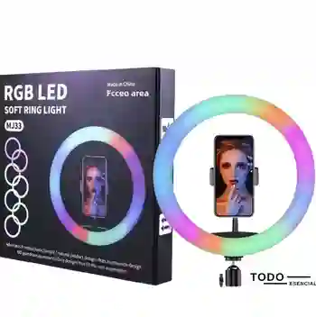 Aro Luz Rgb Led De 33cm Con Tripode