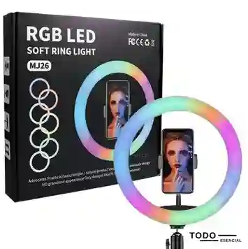 Aro Luz Rgb Led De 26cm Con Tripode