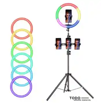 Aro Luz Rgb Led De 26cm Con Tripode