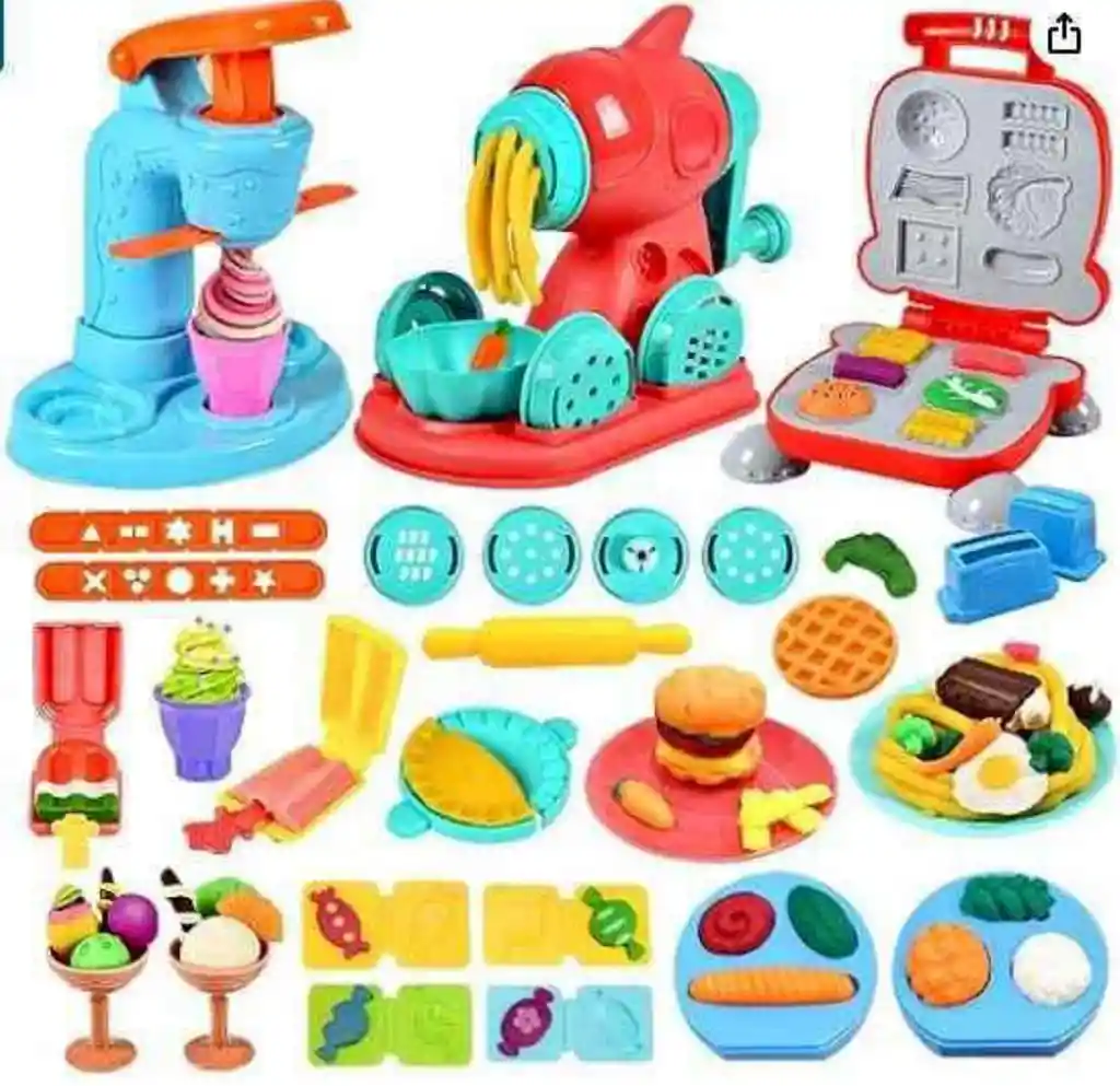 Set De Plastilina Cocina Helado Rayador Asador