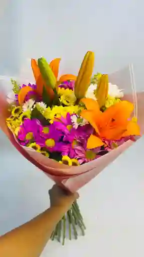 Bouquet Lirios Naranjados