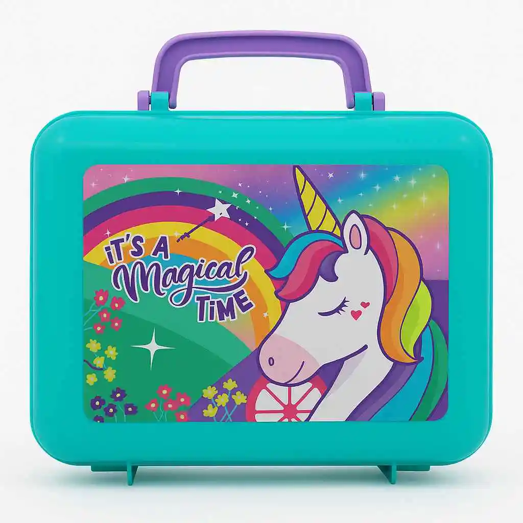 Lonchera Escolar Con Accesorios Unicornio Para Niños