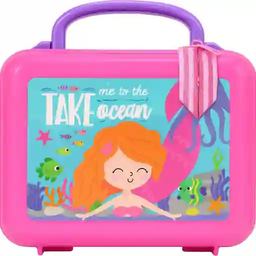 Lonchera Escolar Con Accesorios Sirena Para Niños