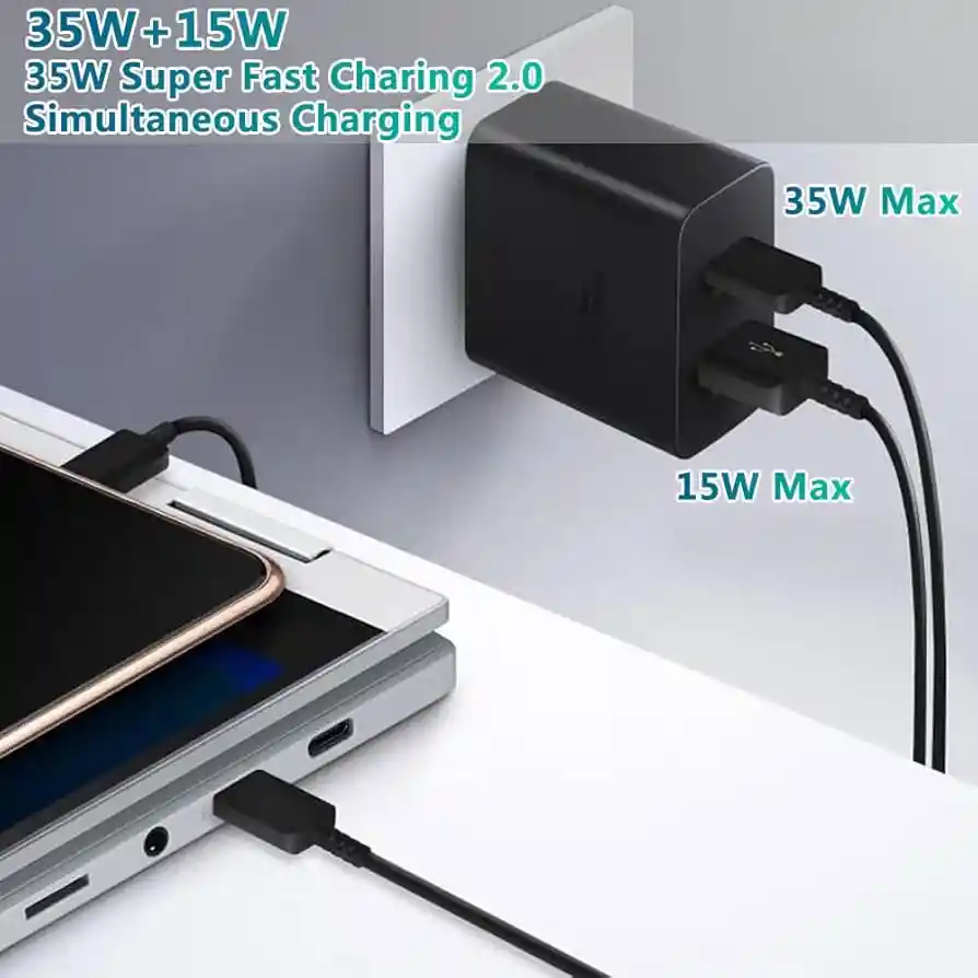 Samsung Cargador Dual Super Rápido 35w