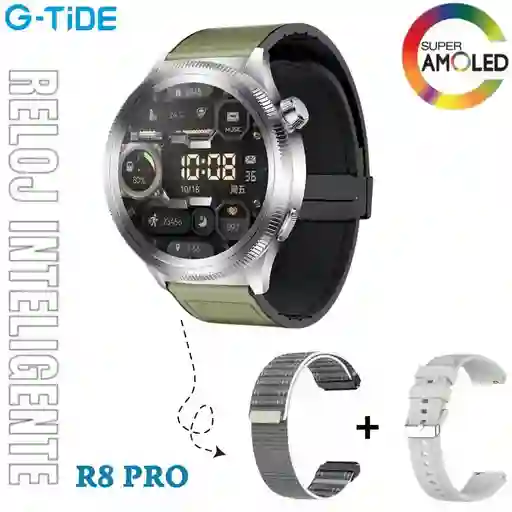 Reloj Inteligente Smartwatch Bluetooth G-tide R8 Pro Plateado