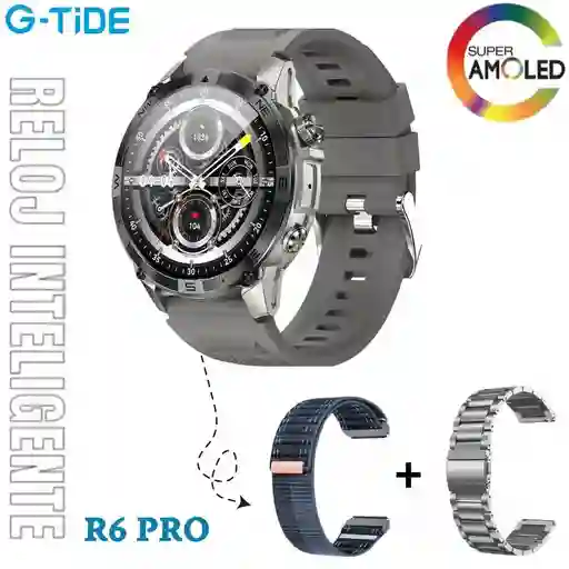 Reloj Inteligente Smartwatch Bluetooth G-tide R6 Pro Gris / Plateado