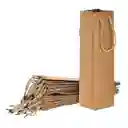Bolsa De Papel Kraft Para Botella 12*35*10cm