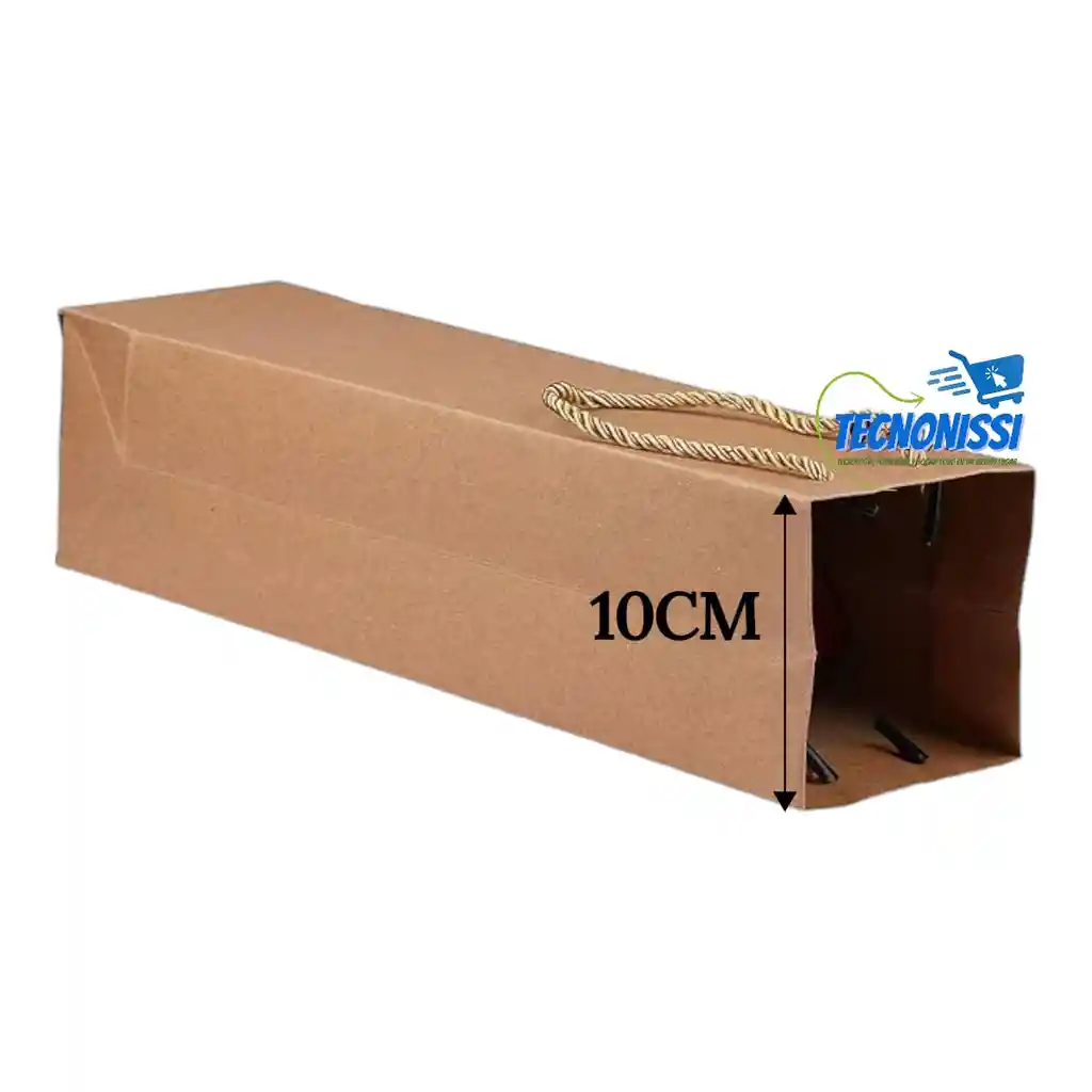 Bolsa De Papel Kraft Para Botella 12*35*10cm