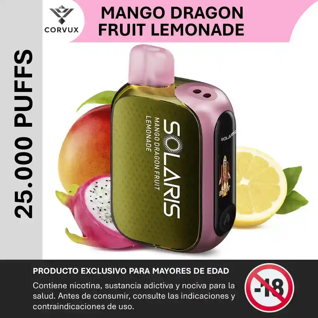 Vape Solaris Mango Dragon Fuit Lemonade