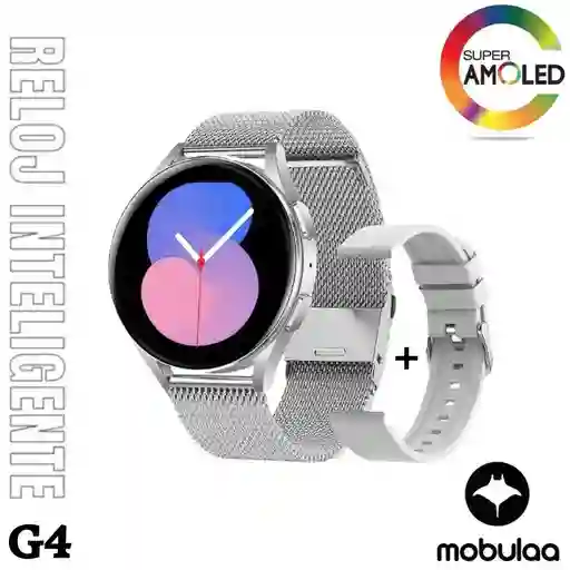 Reloj Inteligente Smartwatch Bluetooth Mobulaa G4 Plateado