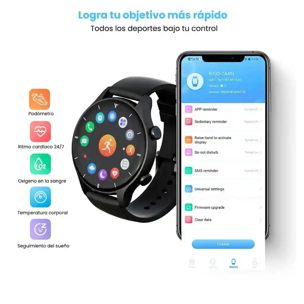 Reloj Inteligente Smartwatch Bluetooth G-tide R1
