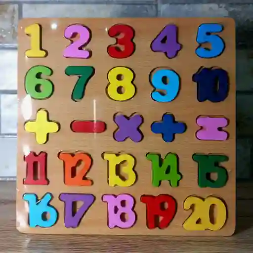 Encajable Números En Madera