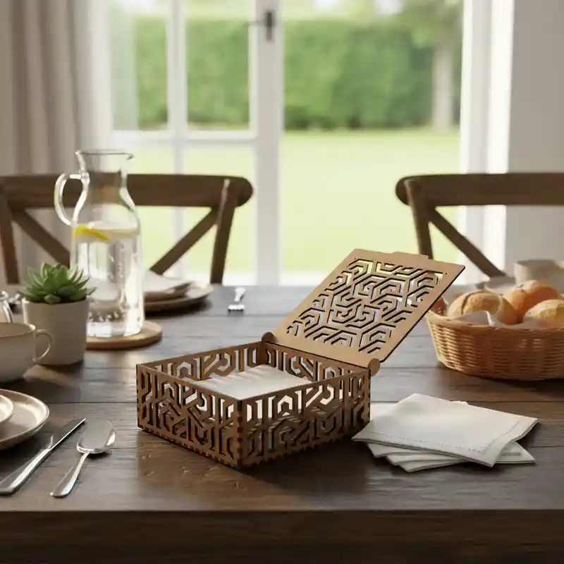 Servilletero De Madera Oscura (cs)