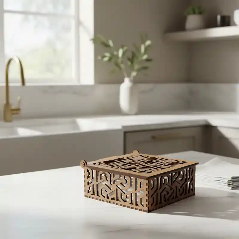 Servilletero De Madera Clara (cs)