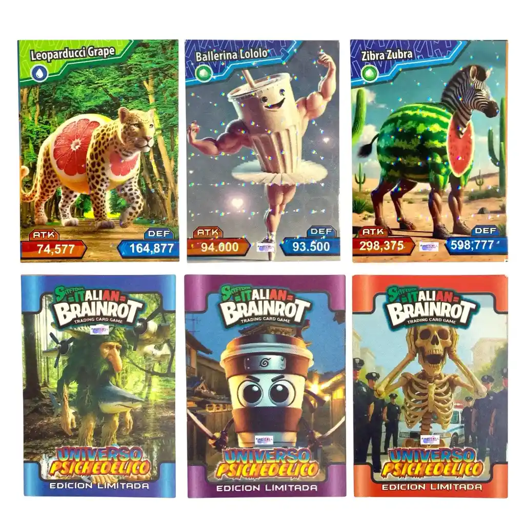 150 Cartas Italian Brainrot Tralalero Tralala Nueva Temporada Coleccionables