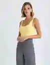 Body Escote Talla S/m Amarillo