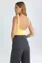 Body Escote Talla S/m Amarillo