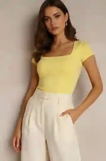 Body Cuadrado Talla S/m Amarillo