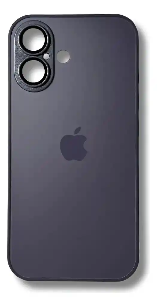 Funda Iphone 16 Ag-nano Glass Premium Forro Violeta Oscuro
