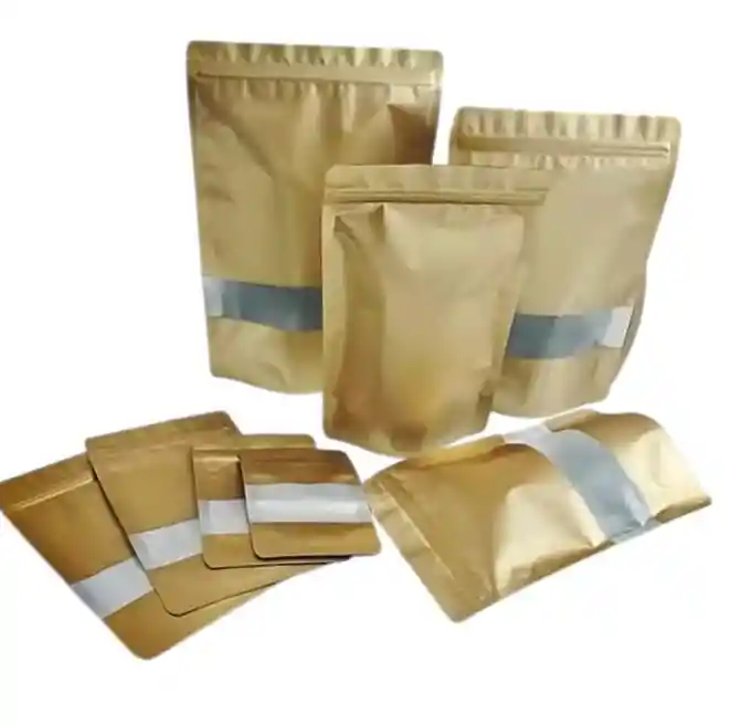 Bolsas Doypack 14x20 Cms Doradas Con Cierre X 10 Unds, Doypack 14x20 Cms Con Zipper