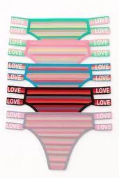 Dos Panty Hilo Algodon Surtidos Talla S