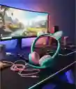 Audífonos Diadema Con Cable Con Diseño De Gato Verde Turquesa