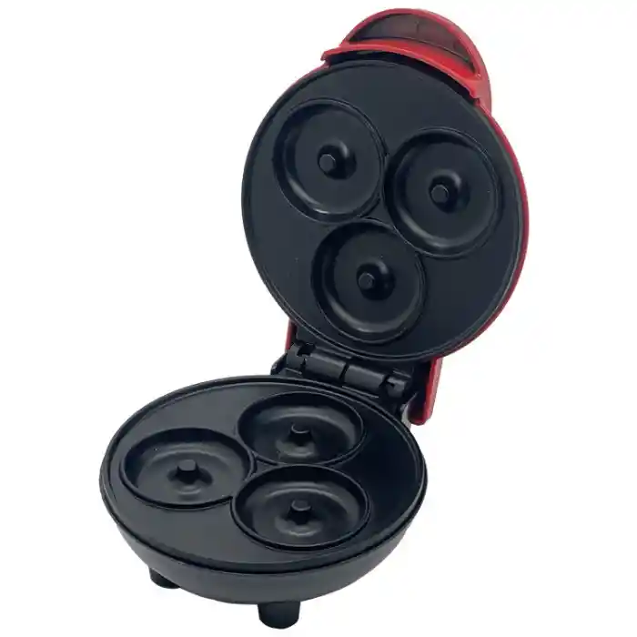 Mini Maquina Para Donas 3 Puestos Antiadherente 350w Roja