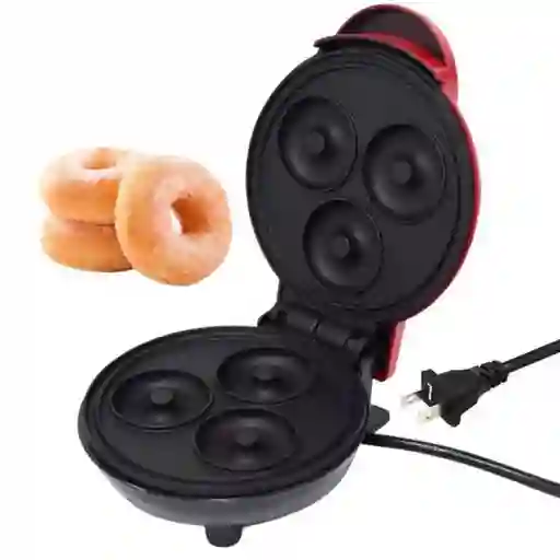 Maquina Mini Donuts Incluye 3 Puestos 350w Roja