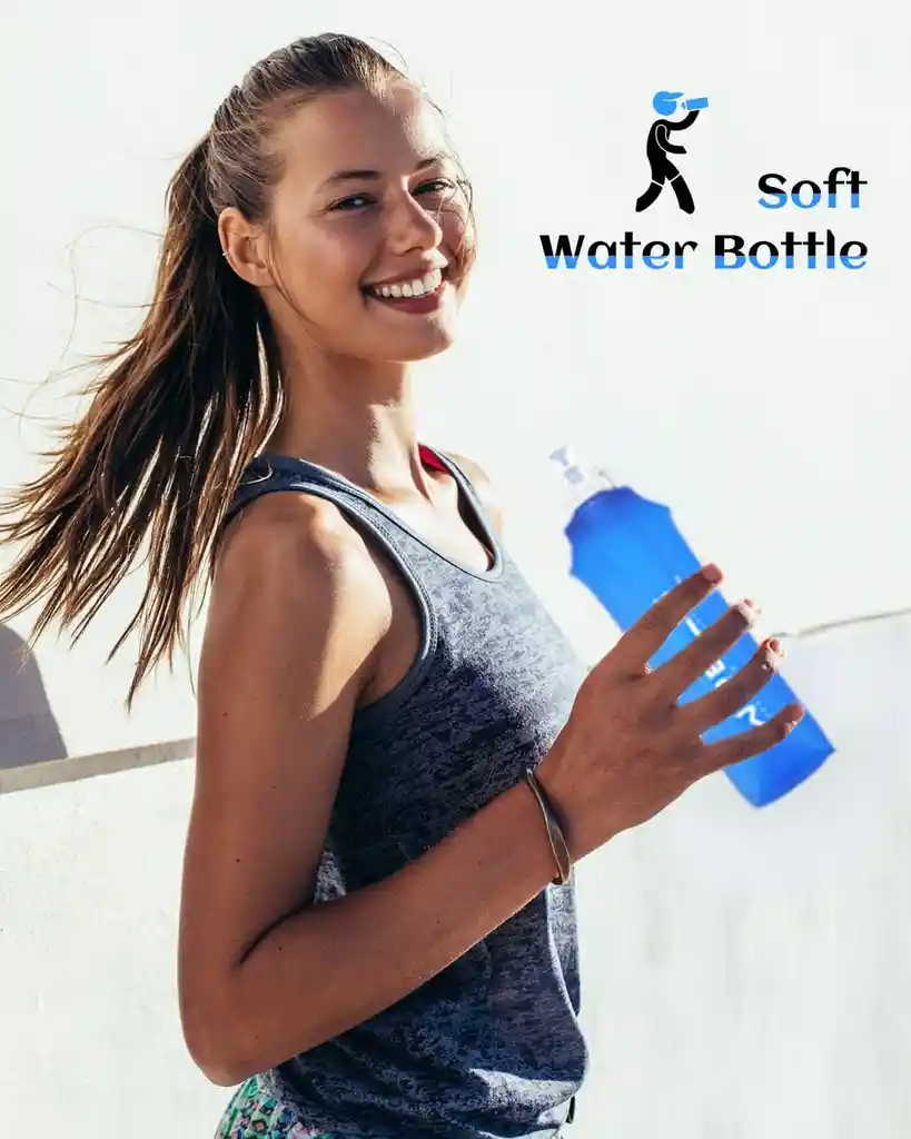 Termo Botella Plegable Silicona Agua Running 500ml Correr