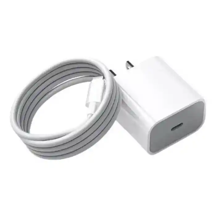Cargador 25w Usb Tipo C Lightning Para Iphone 14 Pro Max Carga Rapida Blanco