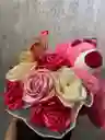 Ramo De Rosas De Satín Con Peluche – Detalle Elegante Amor Y Amistad