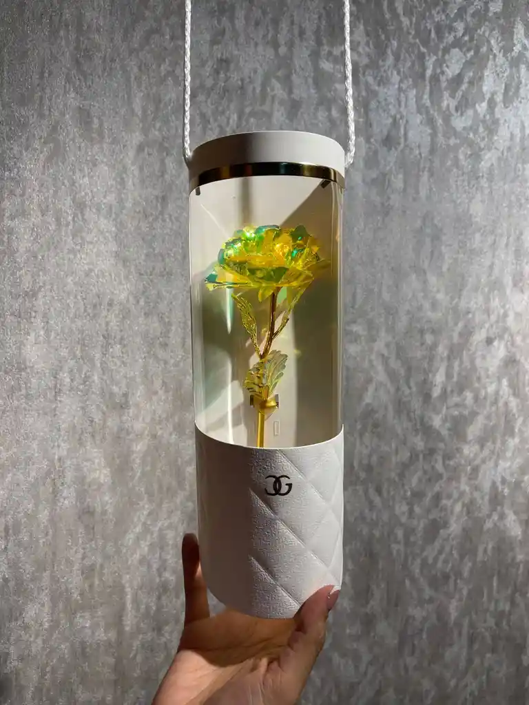 Rosa Amarilla Eterna Dorada En Estuche De Lujo – Flores Amarillas