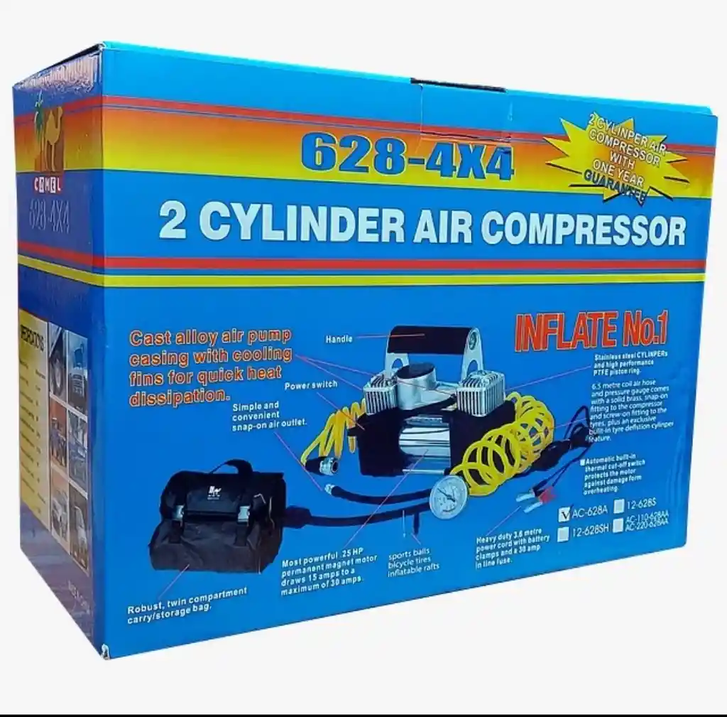 Compresor De Aire Portátil Doble Cilindro