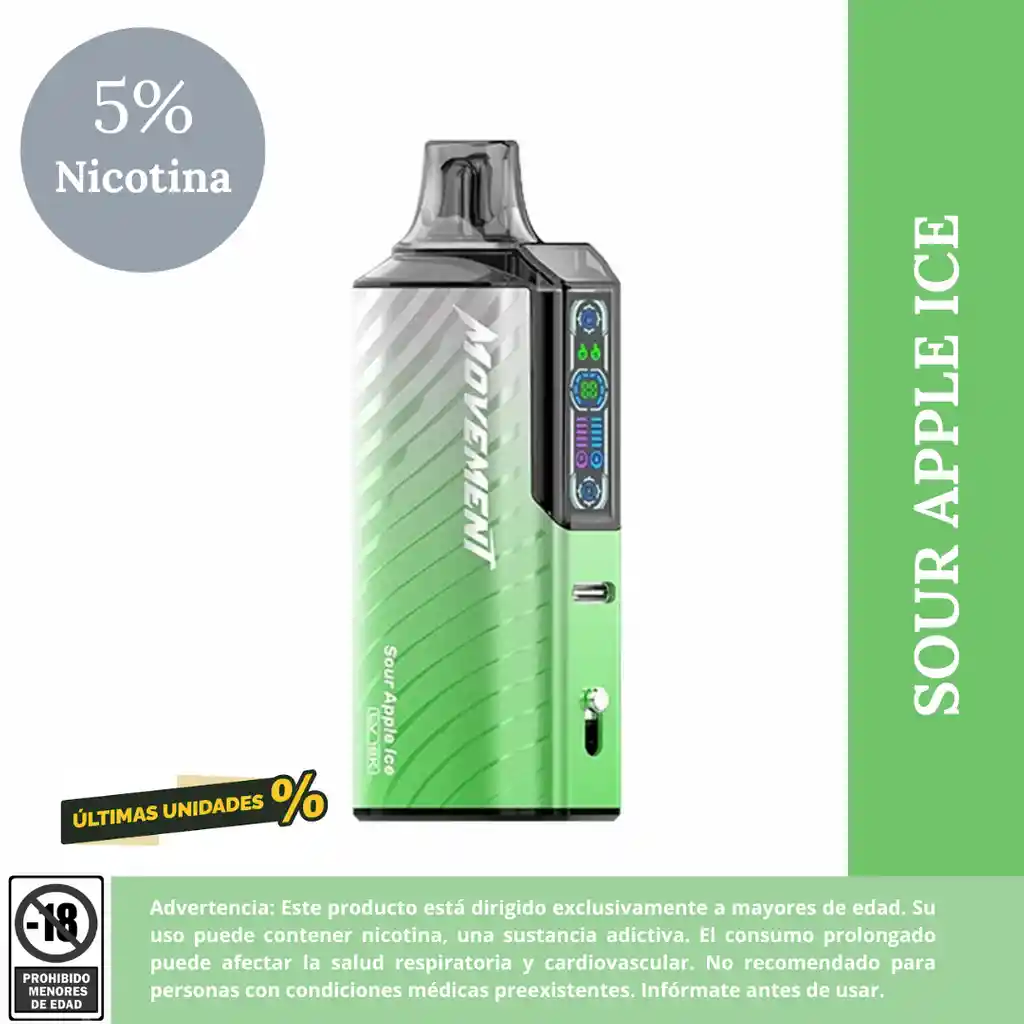Vape 18.000 Puffs Sour Apple Ice