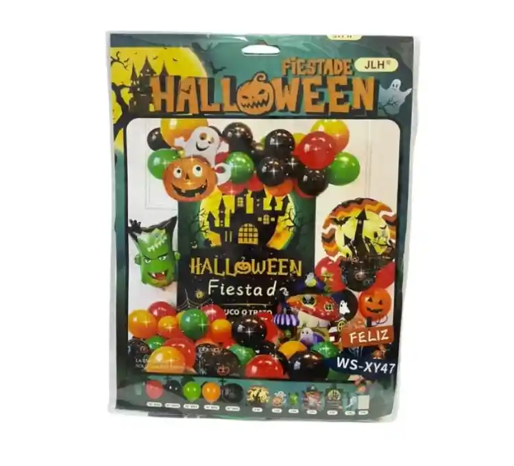Globos Arco Halloween Bombas Metalizado Decoración Halloween