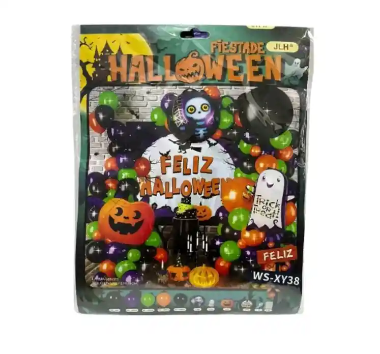 Globos Arco Halloween Bombas Metalizado Decoración Halloween