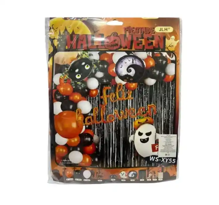 Globos Arco Halloween Bombas Metalizado Decoración Halloween