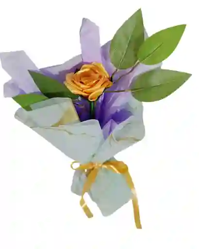 Rosa Amarilla Amatista Eterna