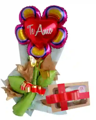 Rosa Te Amo Con Chocolates