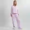Pijama Tres Pieza Velvet- Talla M Lila