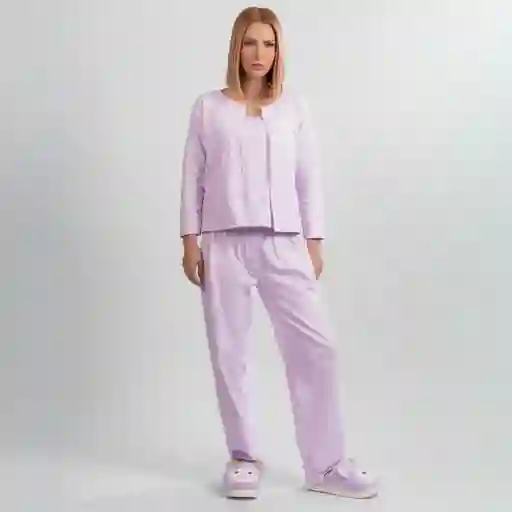 Pijama Tres Pieza Velvet- Talla M Lila