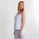 Pijama Tres Pieza Velvet- Talla M Azul
