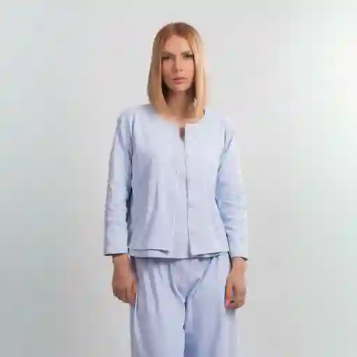 Pijama Tres Pieza Velvet- Talla M Azul